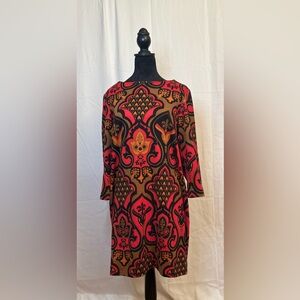 Red Print Mini Dress